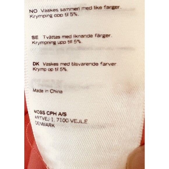 MSCH Moss Copenhagen MSCH Pullover Blouse Womens Size Small Salmon Coral Color - Picture 10 of 11